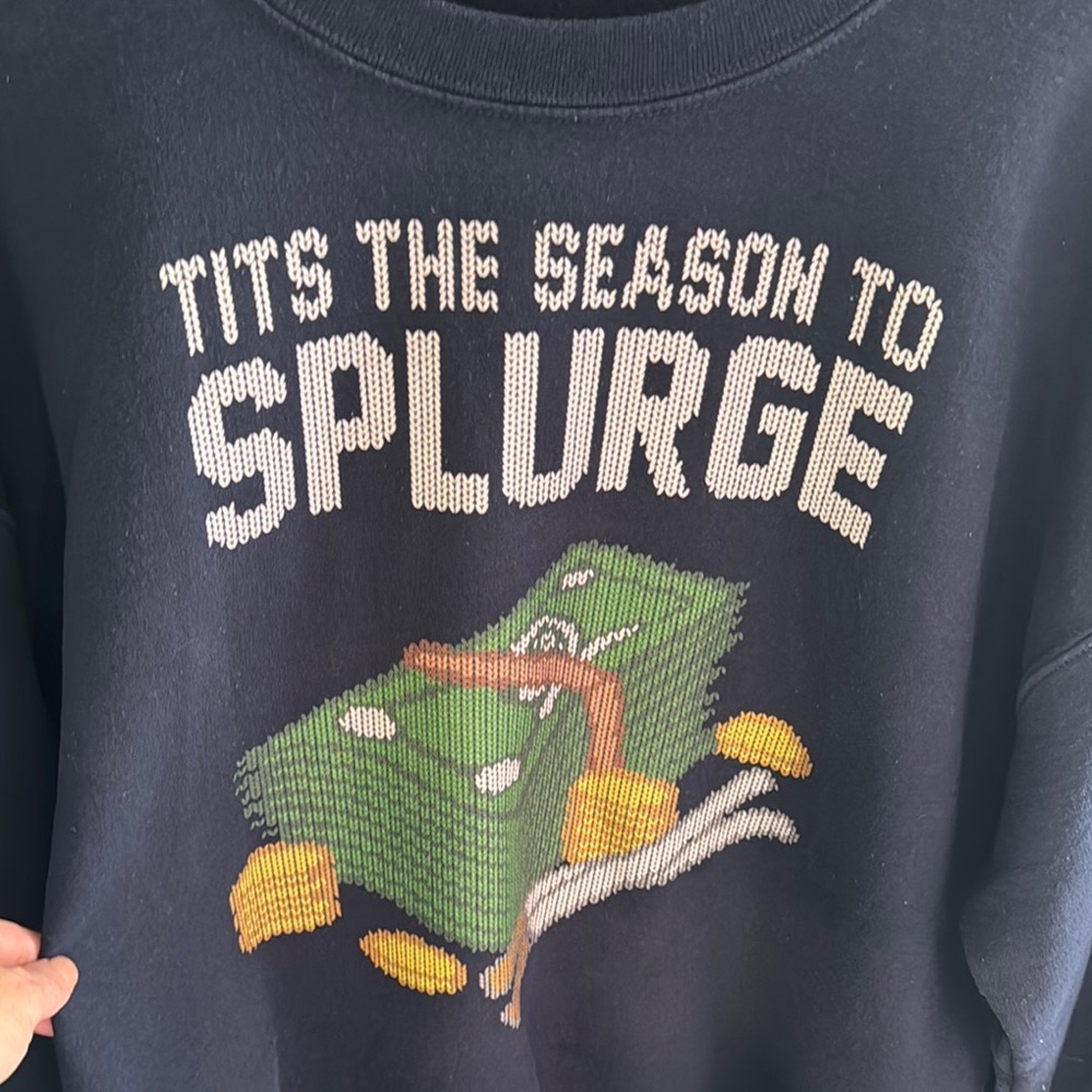 Large Ti*s the season to splurge ugly Christmas sweater Trailer Trash Tammy